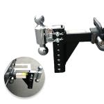 Black Chrome Trailer Spare Parts 7500lbs 7-1/2 " Adjustable Dual Ball Hitch