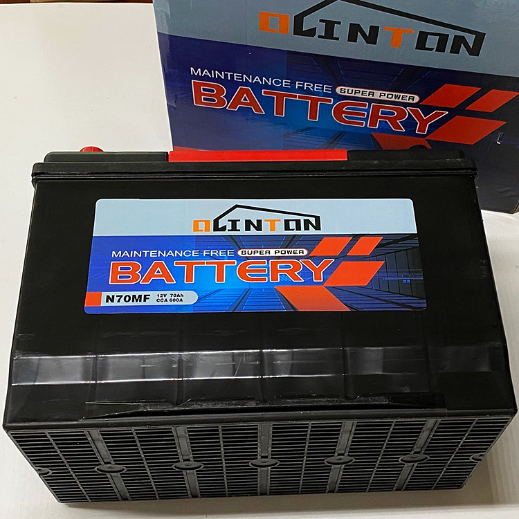 Sealed Lead Acid Excavator Battery N70MF 12V 70AH For Deep Cycle Storage Trustworthiness