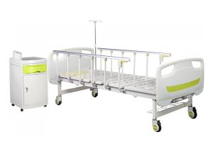China Hospital Medical Bed 500MM 2 Cranks Manual Crank Hospital Bed Patient Bed wholesale