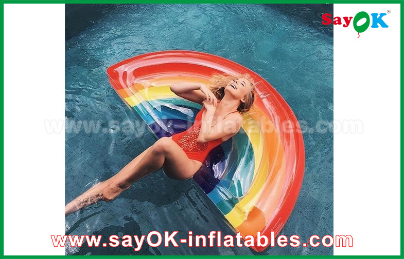 Yellow / Red / Fruit Slice Pool Float Raw Inflatable Pool Toys For Swimming