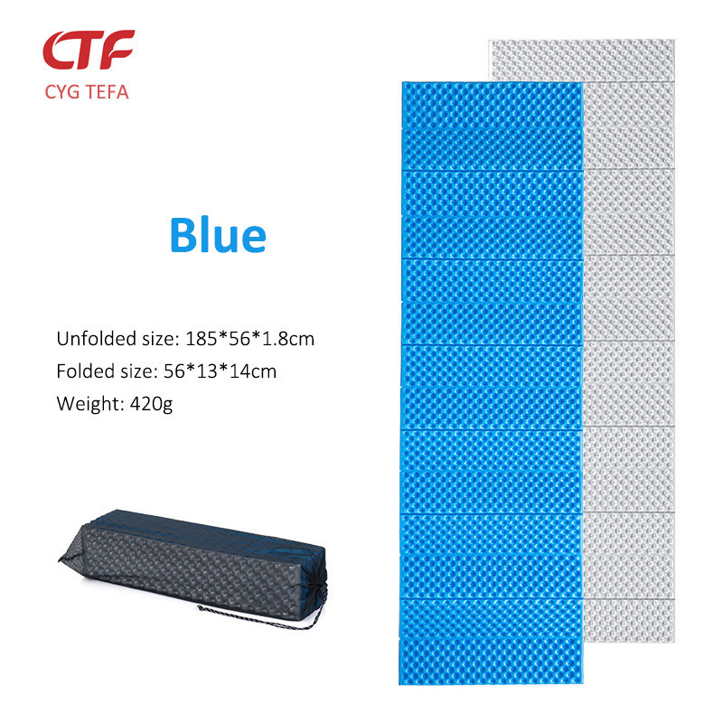 Fast Shipping Custom Logo Portable Flexible Foam Waterproof durable sleeping pad with aluminum coating camping mats