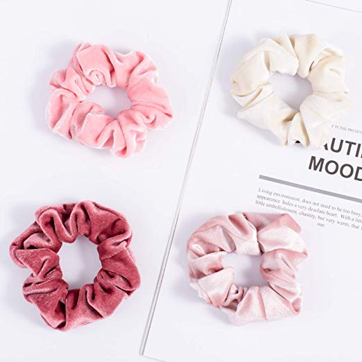 Warrens 11*5CM Large Velvet Hair Scrunchies Packed In Opp Bag