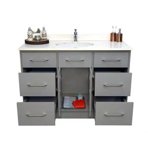 China Economic Hotel Room Cabinets Modern Bathroom Vanity Cabinets Marble Facet wholesale