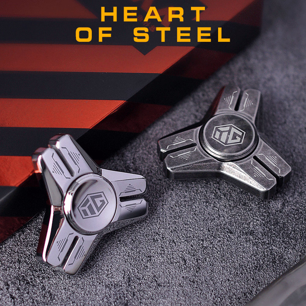 Classic Heart of Steel Fidget Spinner Metal Sensory Toy for Anxiety and Stress Relief