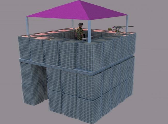 Defensive Bastion 50 × 50 mm Gabion Barrier For Military Defense And Flood Protection
