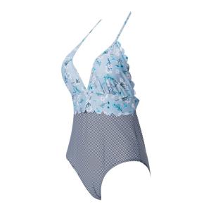 China Tiered Layer Tie a Knot Front Top With Low waist Bikini swimsuit high cut wholesale