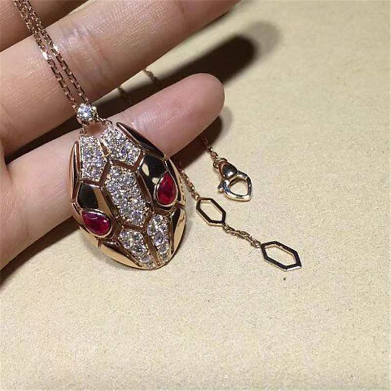 Bi Serpenti series Snakeheads Necklace 18k gold white gold yellow gold rose gold diamond necklace