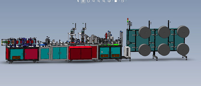 Fully Automated Face Mask Manufacturing Line , Non Woven Mask Making Machine High Capacity