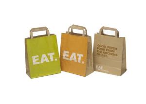 China Glossy Lamination Paper Packaging Food Bags, Card Paper Shopping Bag With Custom Logo wholesale