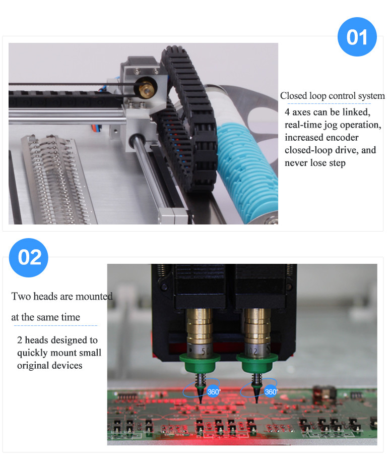 Full Automatic Smt Pick And Place Machine Electronics Production Machinery
