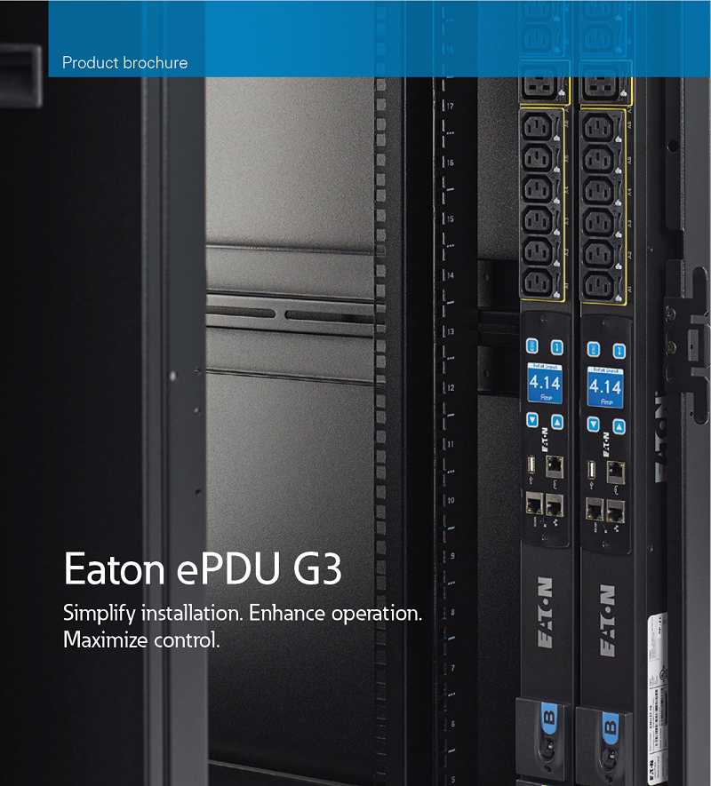 24 Way EATON EFLXN22 FLEXPDU NETWORK METER 0U C20 16A 1P 20XC13 4XC19 PDU for Data Center