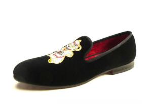 China Informal Flat Mens Velvet Loafers Key Drawn Style Men Business Casual Shoes wholesale