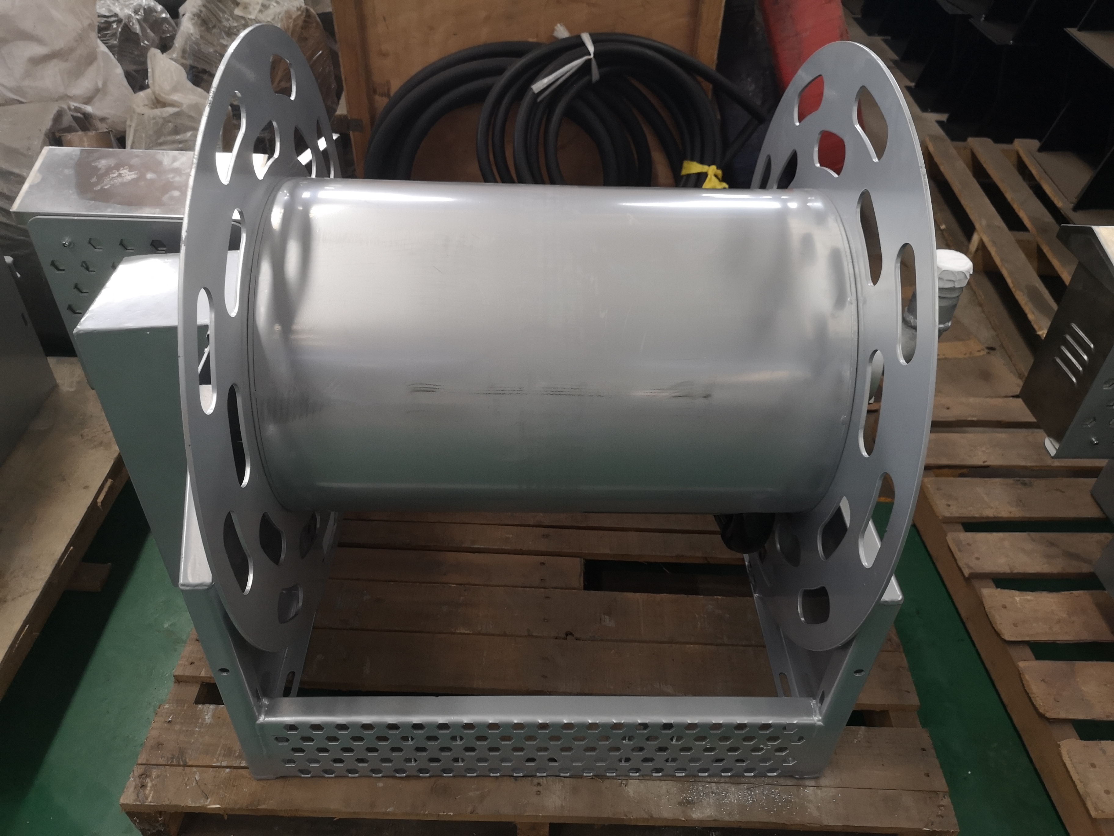 2'' Heavy Duty Manual Hose Reel Frame for Industrial Applications 30M Length Hose Tools