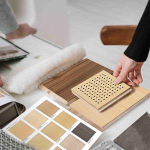 China Modern Style Veneer Acoustic Perforated Wood Panels For Residential Office wholesale