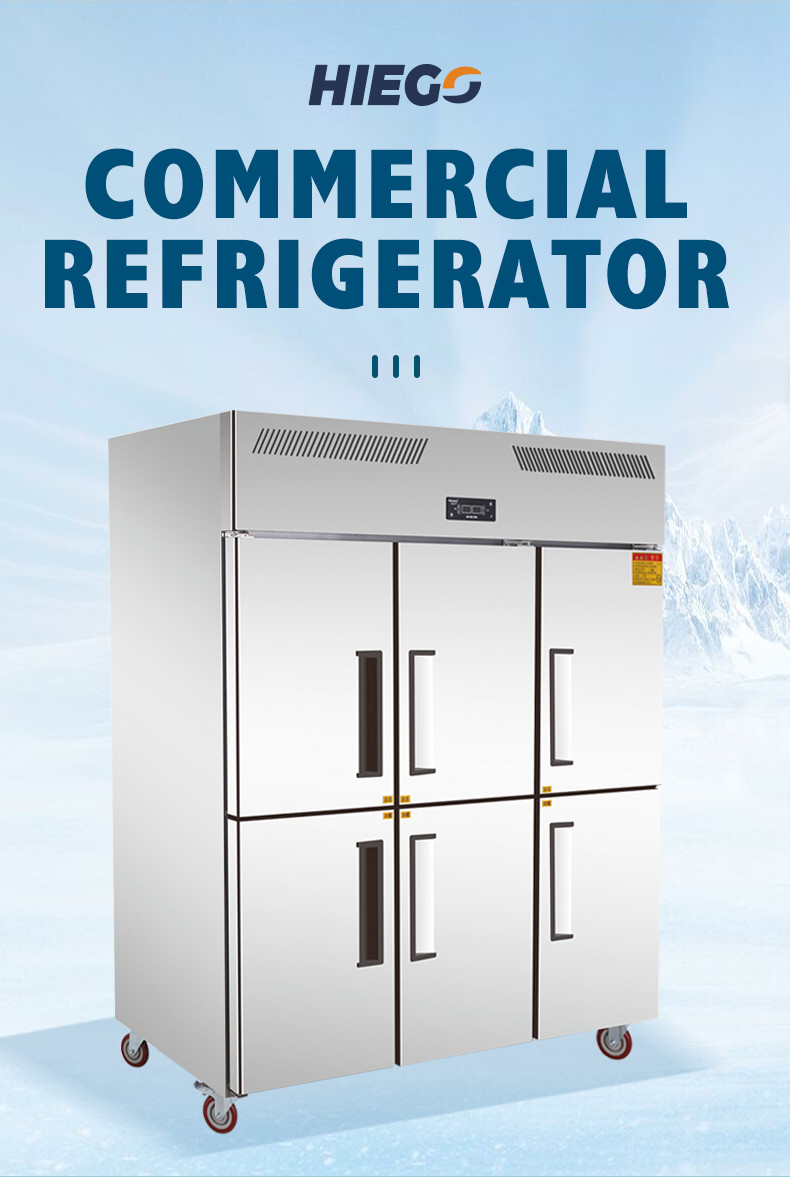 4 Doors Commercial Upright Refrigerator 1000L Single Double Temperature