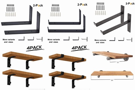 5mm Thickness Steel Q235 Ladder Style Ceiling Mounted Floating Shelf Brackets