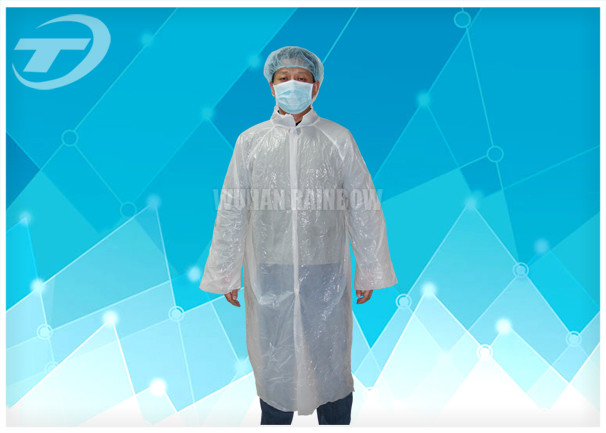 PE Disposable Visitor Coats By Polyethylene Fabric CE Certificated