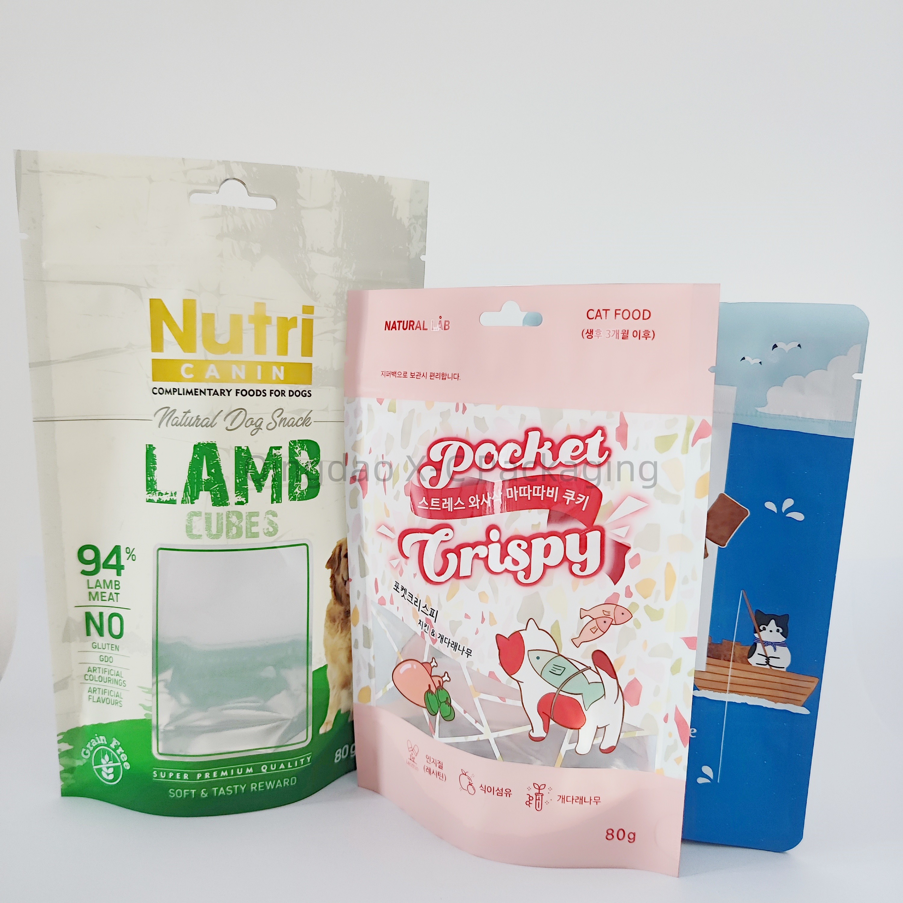 Custom Printed Stand Up Pouch Packaging Resealable For Biscuit Snack Food
