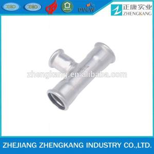 China 2015 high quality press fitting Sanitary pipe fitting reducing tee wholesale