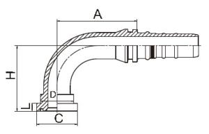 China FL Interlock Hose Fittings , SAE Hydraulic Flange Fittings 9000PSI wholesale