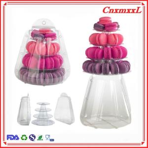 China 4 Tier Macaron Tower Dessert Food Display Stand For Cake Shop Sweets Packaging Box wholesale