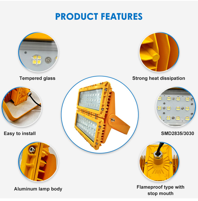 Modular LED Explosion Proof Lighting 100w 200w For Hazardous Area
