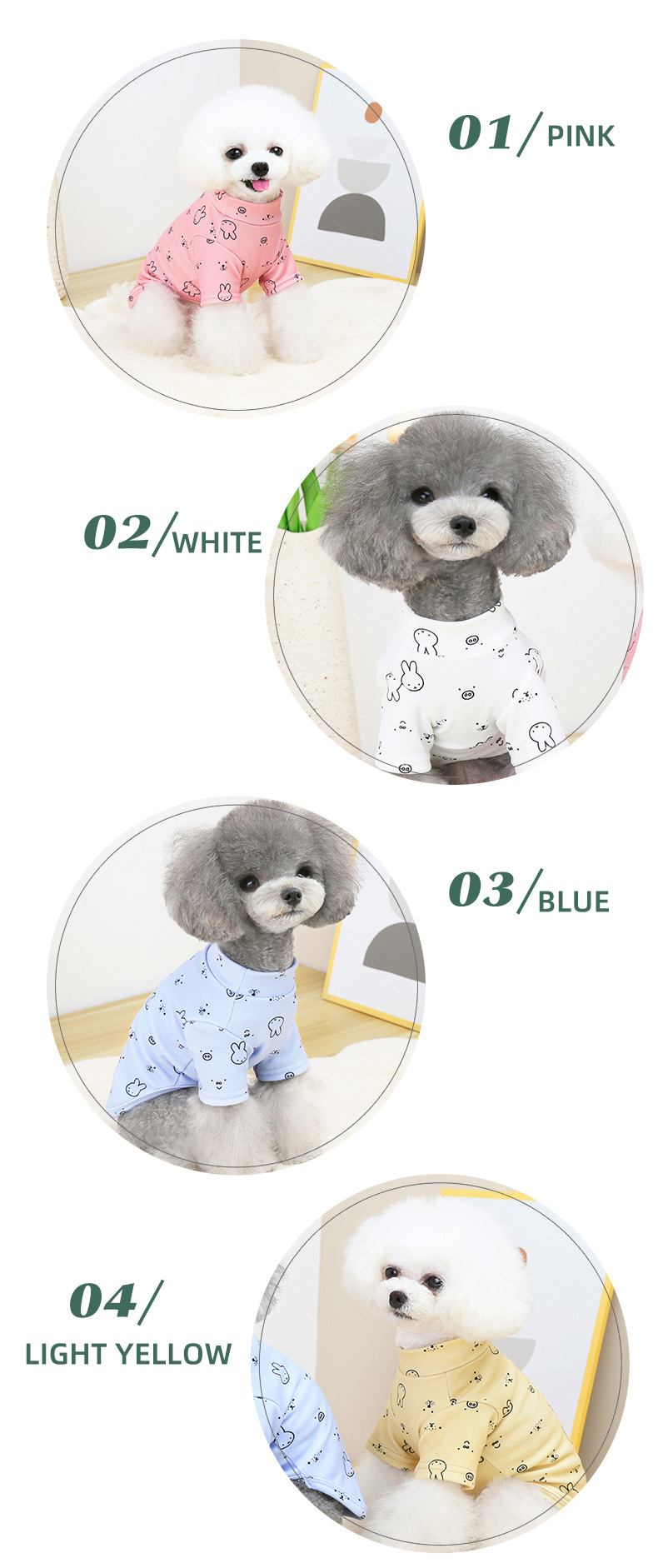 Teddy Dog Logo Pets Wearing Clothes Sublimation 20cm Custom Dog T Shirts