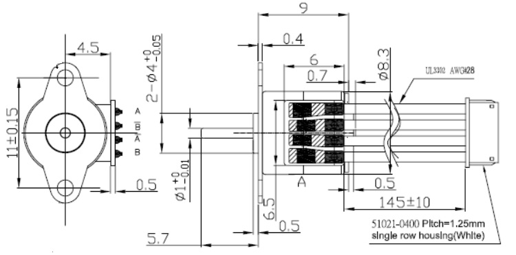 8mm Micro Stepper Motor 3000rpm Speed 3.3VDC PM Motor 18° Step angle