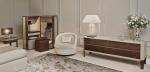 Burl 18in Cabinet Console Table TV 180cm Wooden For Living Room