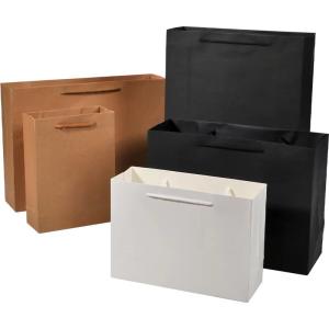 China Shoes Custom Paper Shopping Bags Bronzing Silver 250gsm Ivory Favour Bags wholesale