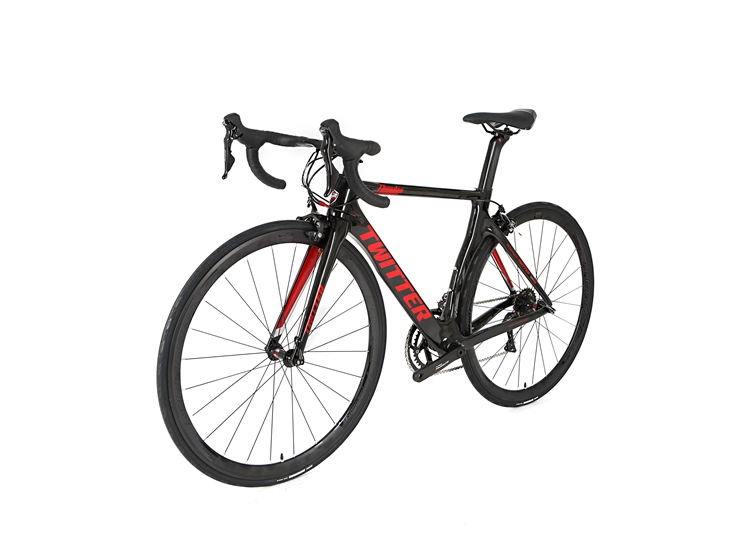Men's V Brake Carbon Fiber Road Bike with Shimano 105/R7000-22S Derailleur Lever and 22 Speed on Carbon Frame 700c
