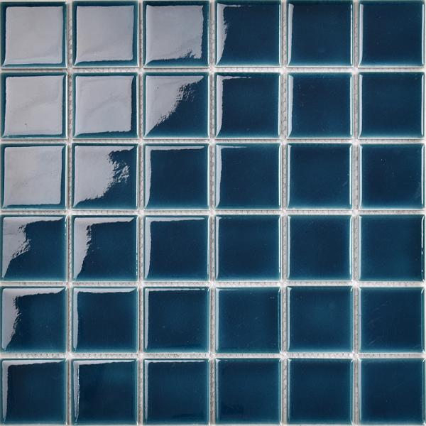 Glazed Ceramic Pool Mosaics Blue And Green Color 48x48/300x300mm
