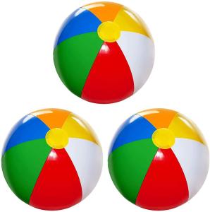 China Multicolored 24 Inch PVC Beach Ball Antiwear Waterproof Ecofriendly wholesale