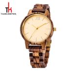 Red Sandal Wooden Wrist Watch Wood Face Watch With Your Logo