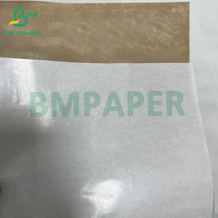 40 gsm + 10 gsm PE  White Unbleached Brown Sugar Packing Paper Butcher Paper Roll