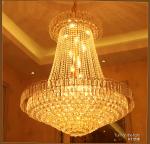 Large gold and crystal chandelier For hotel Project Lighting Fixtures (WH-NC-13)