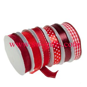 China Holiday decoration christmas printed custom christams mesh ribbon 100% polyester christmas on sale