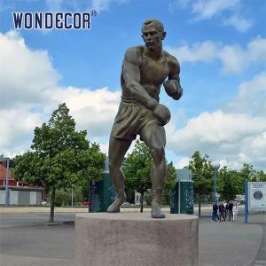 China Customized Outdoor Decoration Bronze Boxer Statue Luxury wholesale