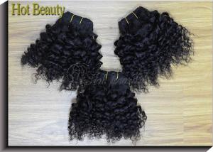 China No Knots Cambodian Virgin Hair Kinky Wave 8&quot;- 28&quot; Natural Black 1b# wholesale