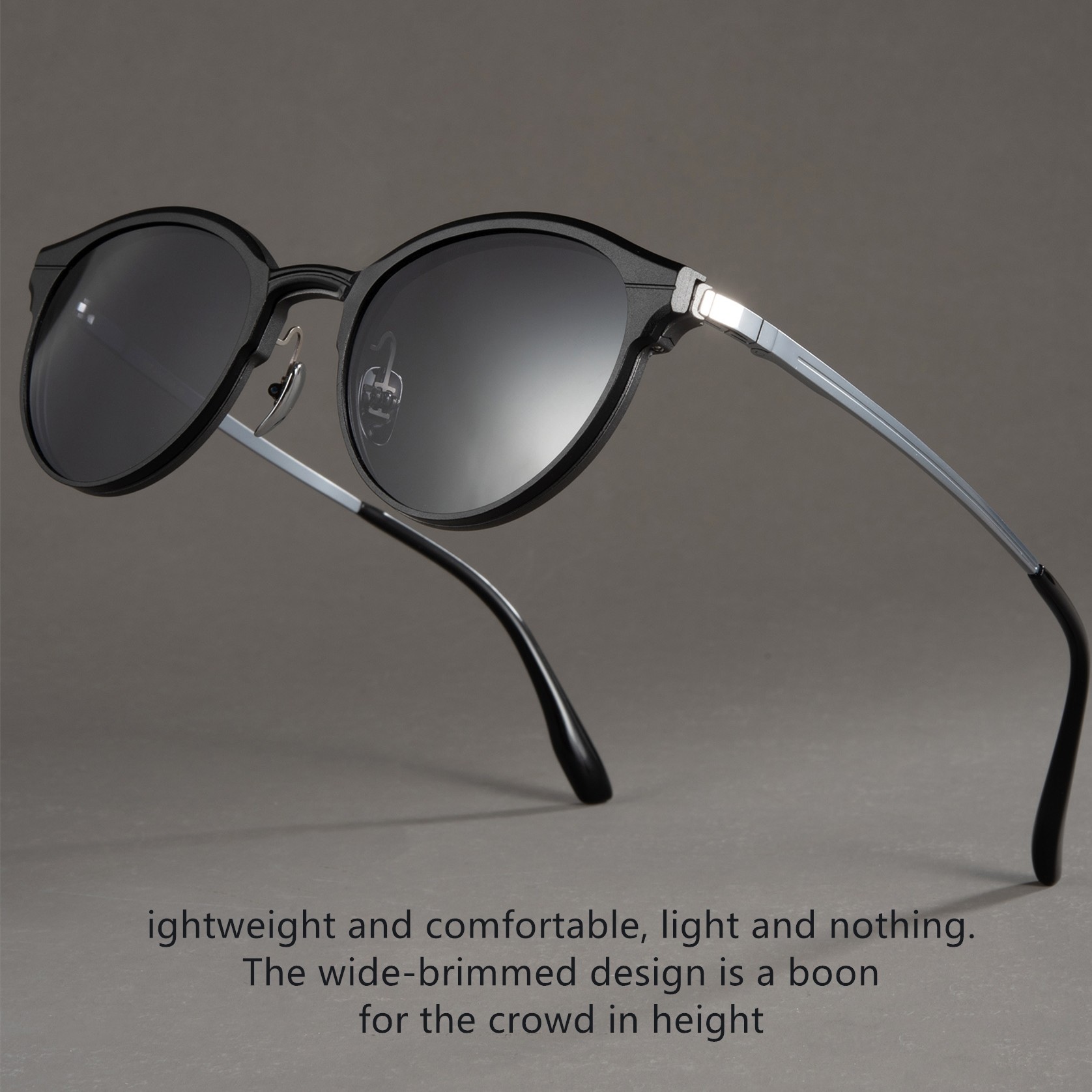 Elliptical Pure Titanium Aluminum Glasses Clip On Glasses Business