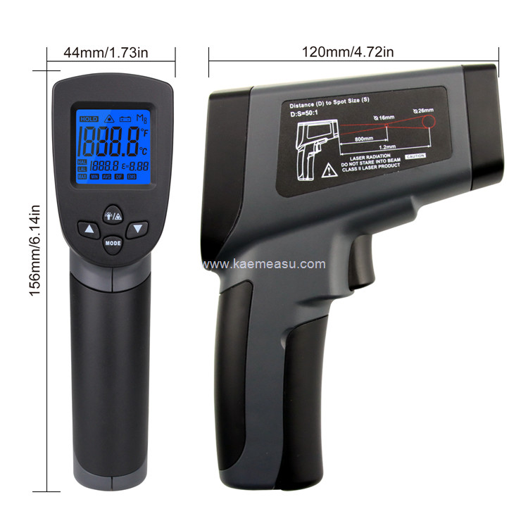 Kaemeasu Household Infrared Thermometer Food Temperature Gun DC9V Battery Powered