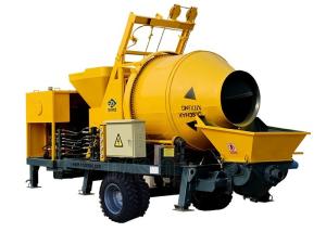 China Mobile Trailer mounted price concrete pump machine 30m3/h capacity concrete mixer pump wholesale