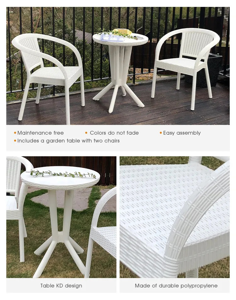 Garden Set Outdoor Synthetic Rattan Furniture for Patio Balcony Cafe Party Wedding