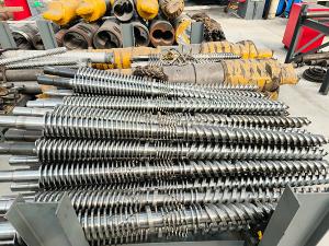 China Alloy Steel Twin Conical Screw Assembly For Plastic Extrusion Production Equipment wholesale