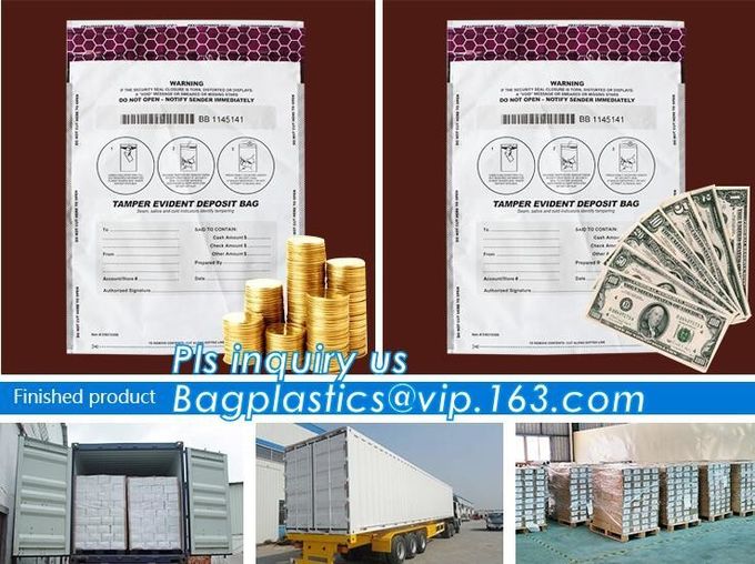 security deposit bags bank deposit bags cash deposit bags, general bank plastic deposit bags supply, Coin and Bank Note