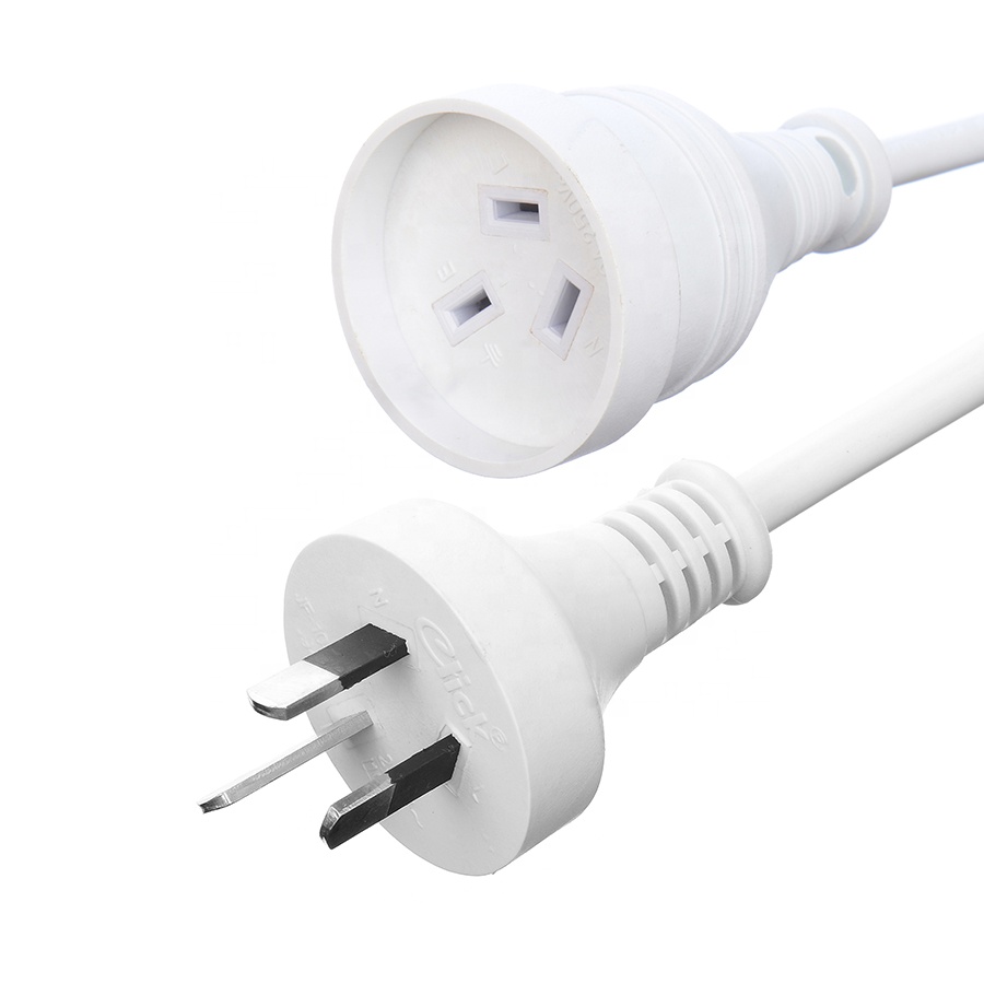 Waterproof Socket Power Cords Extension Cords Australia SAA Standard Rated Current 10A-16A Customized for Home Appliances