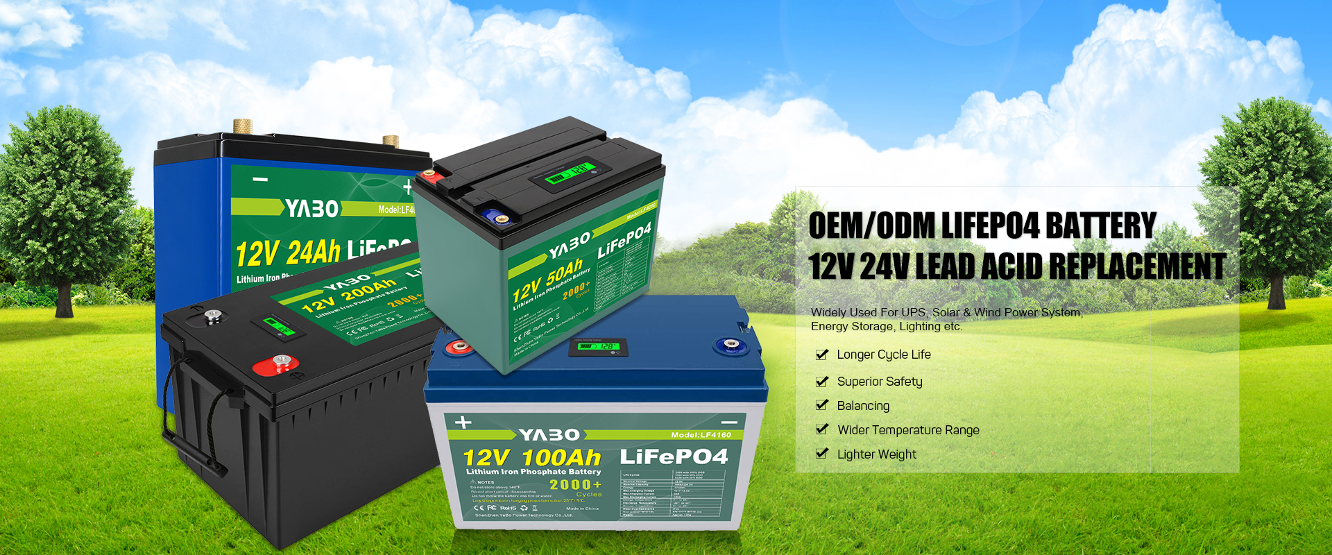 48v 100Ah 200Ah Lifepo4 Home Battery Deep Cycle