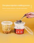 Transparent Round Plastic Food Storage Buckets Capacity 280ml/450ml/650ml Food
