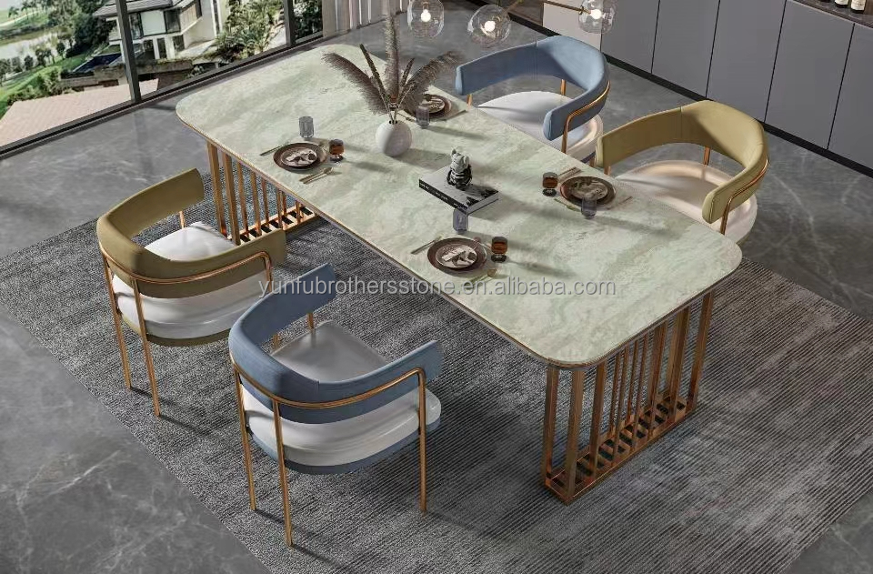 Modern Design Style Big Slab Green Jade Onyx Marble Stone for Bathroom Wall and Table