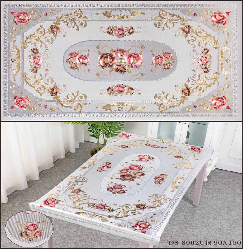 Rectangle Custom PVC Table Cloth Cover Roll for Oil Proof and Waterproof Protection